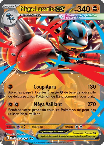 Image de la carte Mega-Lucario ex 77/132