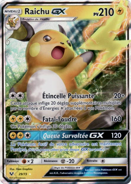 Image de la carte Raichu GX 29/73