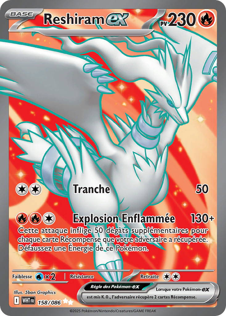 Image de la carte Reshiram ex 158/86