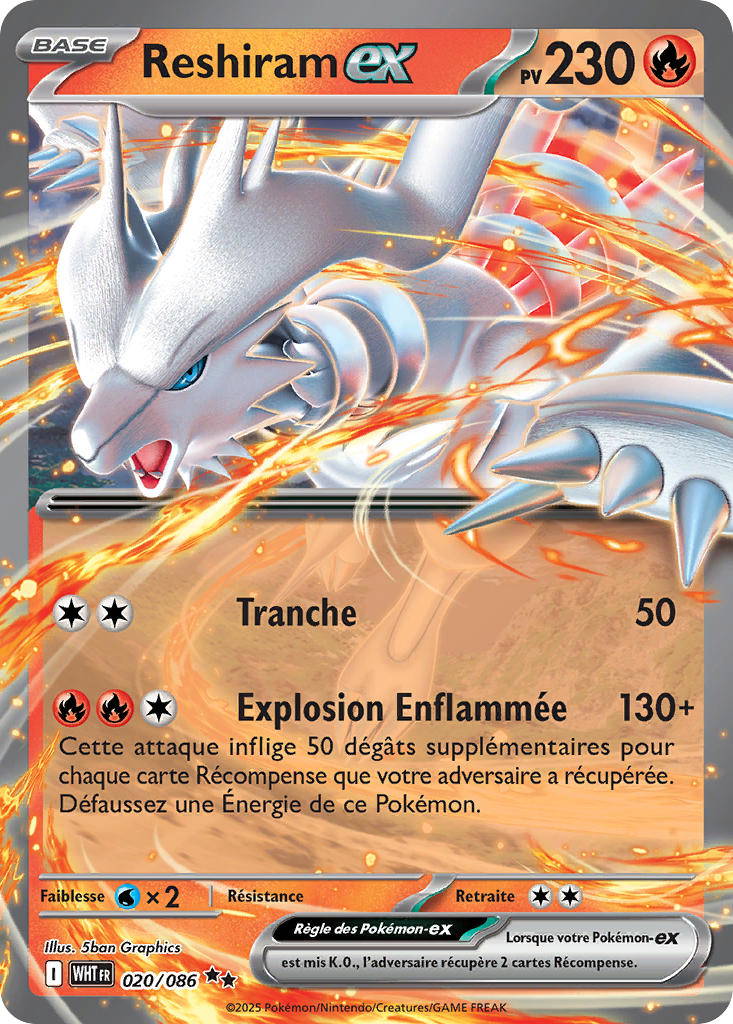 Image de la carte Reshiram ex 20/86