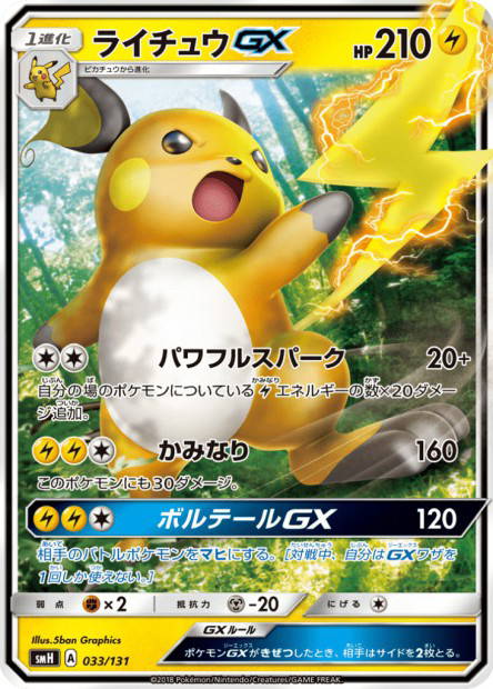 Image de la carte Raichu GX 033/131